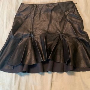 ZARA black faux leather skirt